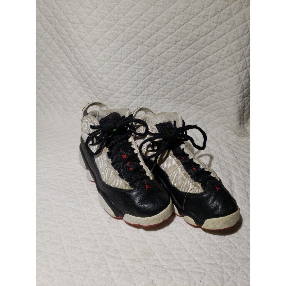 NIKE AIR JORDAN 6 RINGS GS Youth Sz 3Y US Black Red White 323419-008